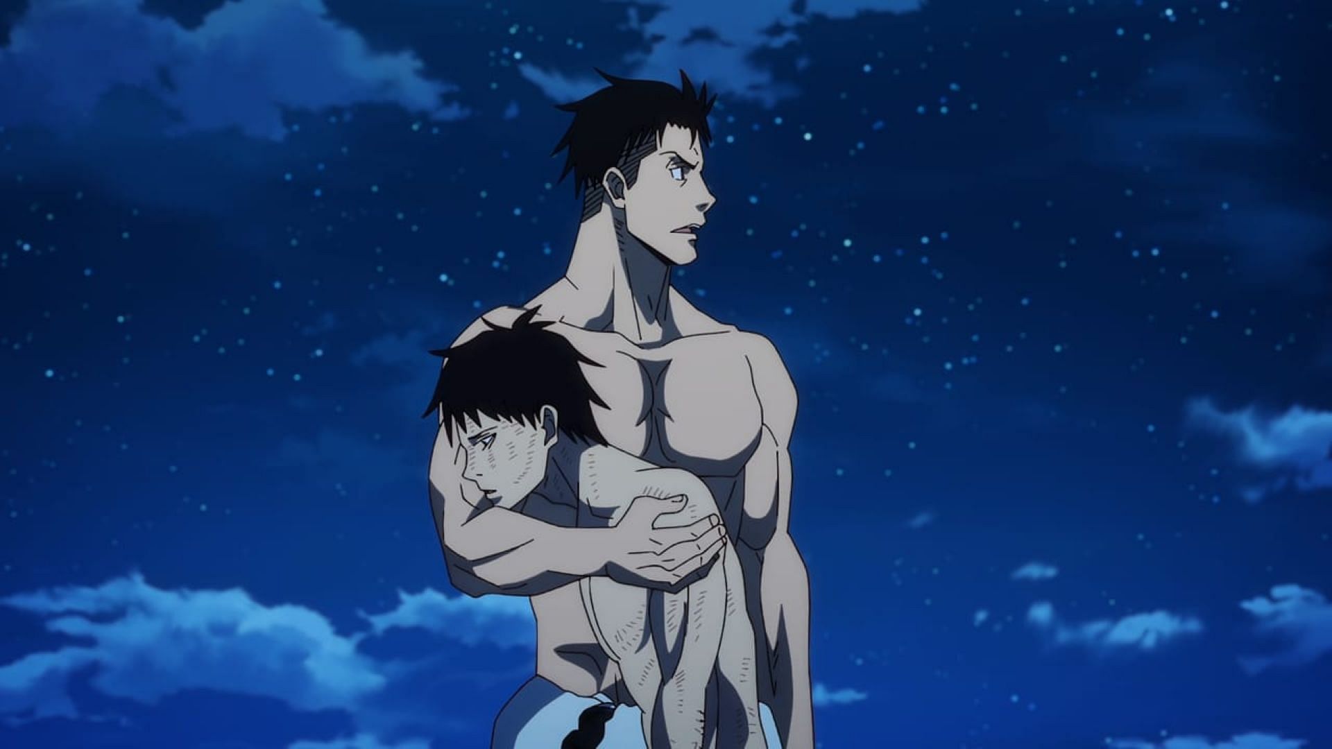 Akitaru Obi and Shinra (Image via David Production)
